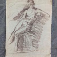 disegno a carboncino firmato 