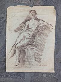 disegno a carboncino firmato 
