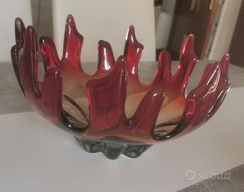 antico Vaso vetro design fiamma 