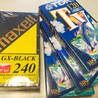 5 video cassette VHS vergini nuove videocassette