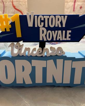 Targa Personalizzabi Fortnite - 3D