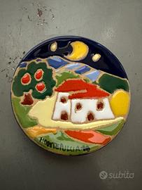 Piattino ceramica smaltata Montepulciano