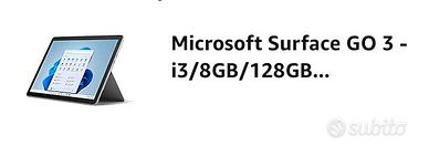 Microsoft Surface GO 3 - i3/8GB/128GB