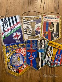 6 Gagliardetti  Juventus Anni'90 Coppe Europee