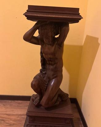 Portavasi d'epoca in legno massello