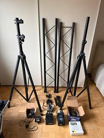 Struttura luci/casse postazione dj per feste