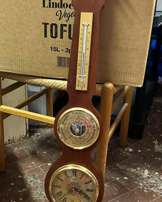 Orologio con barometro e termometro da parete