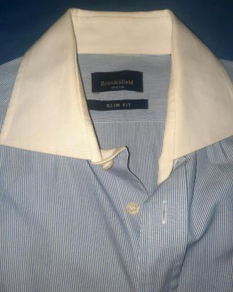 Elegante camicia Brooksfield con colletto e polsin