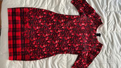 Vestitino a trama rosso e nero