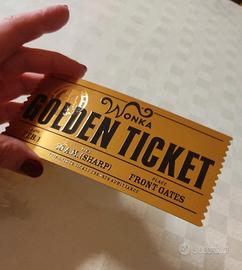 Biglietto Willy Wonka della fabbrica di cioccolato