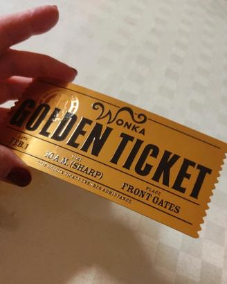 Biglietto Willy Wonka della fabbrica di cioccolato