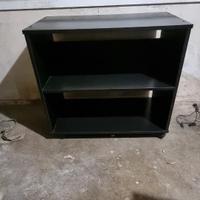 MOBILETTO PORTA TV NERO CON ROTELLE