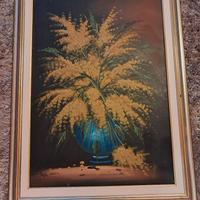 Quadro Lopis mimose olio su tela 
