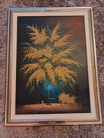 Quadro Lopis mimose olio su tela 