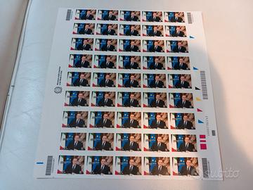 Francobolli SILVIO BERLUSCONI foglio completo