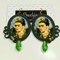 Orecchini in Soutache con Cabocon Frida Kahlo