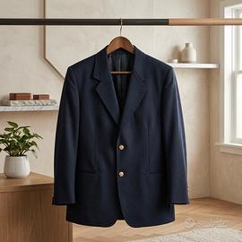 Blazer donna, blu navy, bottoni dorati, 46