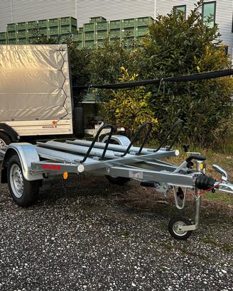 CARRELLO TRASPORTO MOTO RIMORCHIO FRENATO