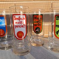 Set bicchieri con frasi simpatiche 