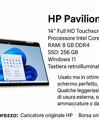 Notebook HP Pavilion x360 14” - Touchscreen