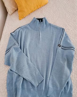 Maglione uomo Navigare chiusura mezza zip.
