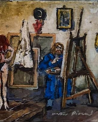 WALTER PIACESI "Pittore e modella"