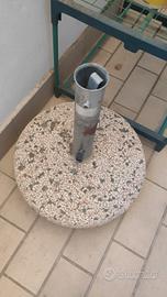base per ombrellone in graniglia di cemento
