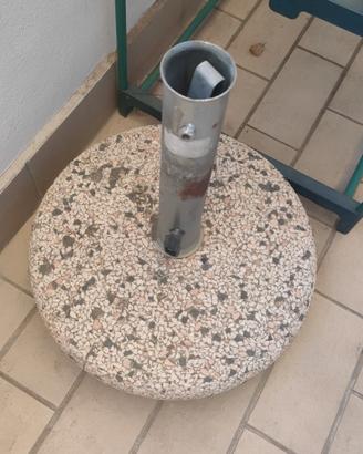 base per ombrellone in graniglia di cemento