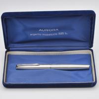 Aurora 98 penna stilografica argento massiccio 925