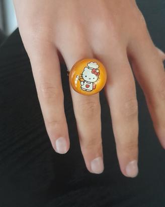 Anello vintage orig.Hello Kitty Cuoca grembiule ca