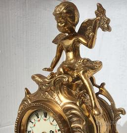 Orologio Antico Dorato Antiquariato Arte Arredamen
