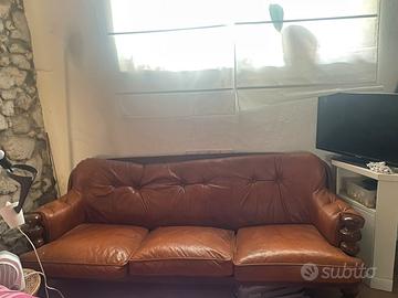 Divano in pelle vintage