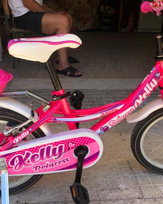 Bici bambina 16 pollici con rotelle – usata poco –