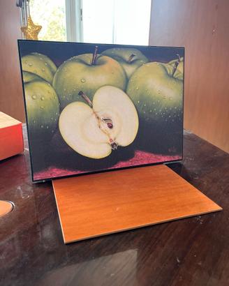 Quadro Nature Morte - Mele Verdi Realistiche su Te