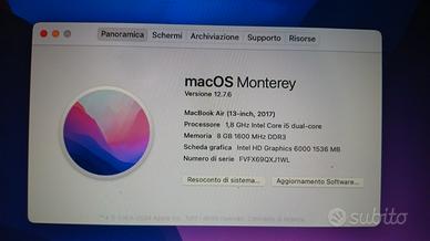 Macbook Air 13 pollici 2017