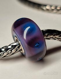 "Bolle viola" bead in vetro Trollbeads