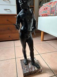 STATUA NARCISO BRONZO MUSEO DI NAPOLI