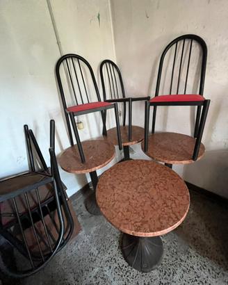 4 Tavoli in marmo e 10 sedie