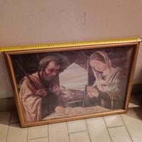 Stampa natività di Lorenzo Costa con cornice