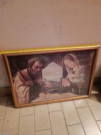 Stampa natività di Lorenzo Costa con cornice