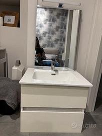 Mobile bagno cm 60 con lavabo KORA bianco