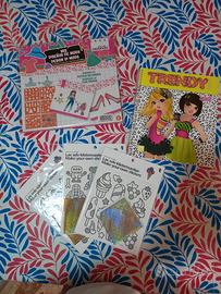Set Albi da colorare tema Moda + Stikers Olografic