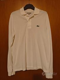 Lacoste bianca manica lunga tg M 