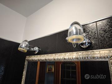 Applique bagno a uovo vetro trasparente  plexigl