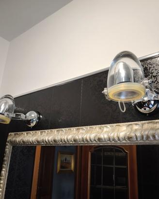 Applique bagno a uovo vetro trasparente  plexigl