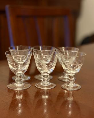 Set 6 bicchierini calici da amaro/liquore vintage