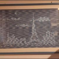 quadro Skyline Parigi uncinetto