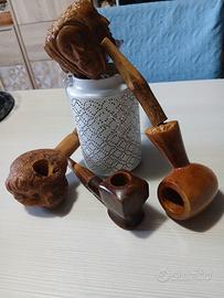 Pipe in radica di erica da collezione