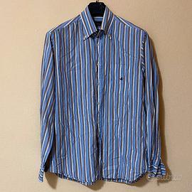 Brooksfield Camicia Button Down Righe Marrone Blu