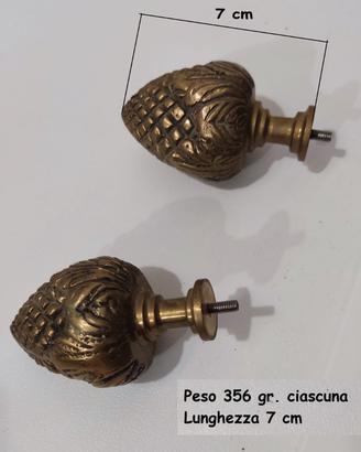 COPPIA DI POMELLI BRONZO